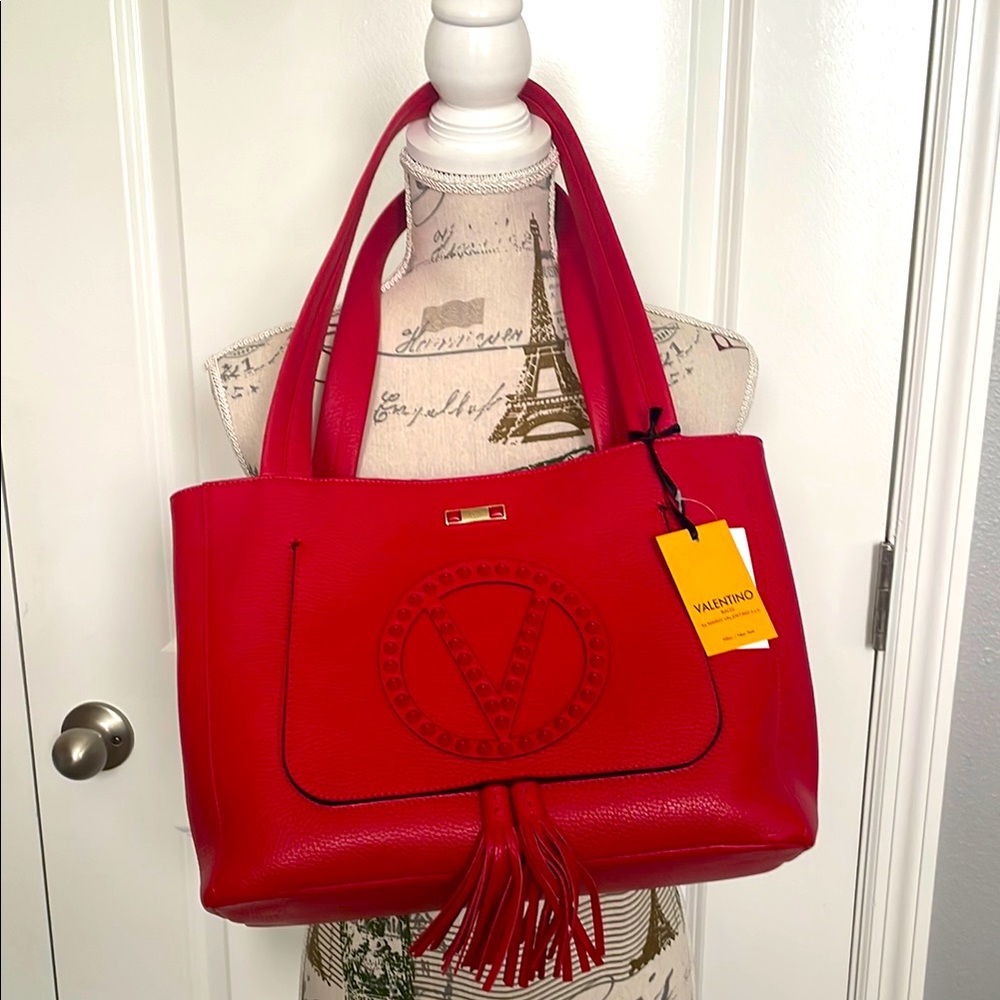 Valentino Red Tote Bag